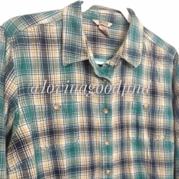 Duluth Trading Women's Free Swingin' Flannel Shirt EUC sz XL - Picture 3 of 13